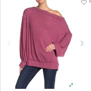 Free People -Off-the-Shoulder Knit Sweater